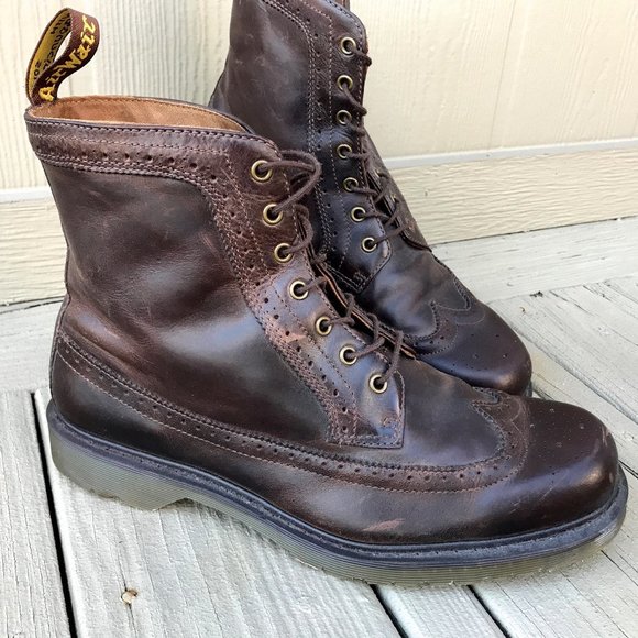 SOLD Dr. Martens Fitzroy Brogue Leather 7 Eye Boot - Picture 2 of 16